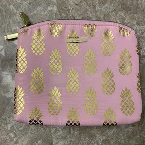 Anthropologie PinkGold Pineapple Clutch/Makeup Bag